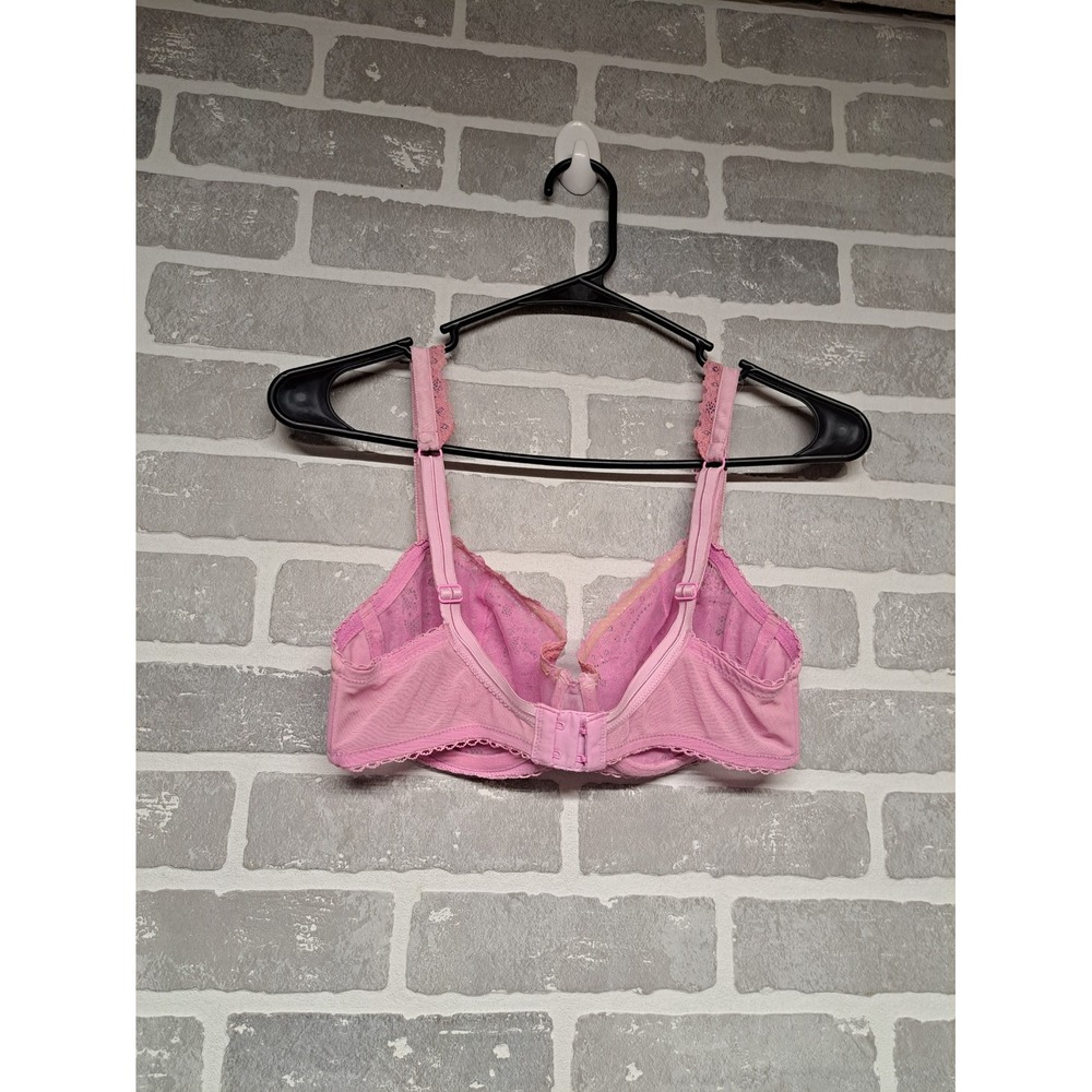 Felina Womens Floral Lace Pink Sexy Lace Adjustable Strap Bra Size 34C - Picture 5 of 9